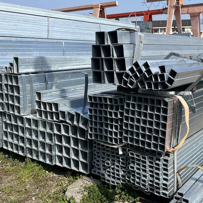 JIS ASTM Hot Galvanized Pipe Galvanized Rectangular Steel Tube Q235 Q345 3mm