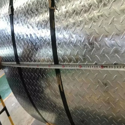 SGCC CGCC Galvanised Chequer Plate Roofing Materials 600mm Width DX51D