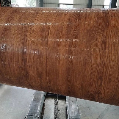 JIS SUS Galvanized Ppgi Steel Coil Zinc Coated Wood Printed Paint 0.18 - 1.5mm