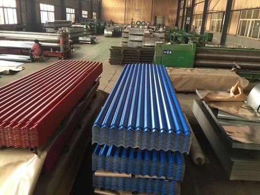 Corrugated Steel Roofing Sheet Color Coated Iron Galvanized Metal G550 500mm