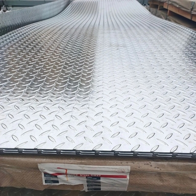Diamond Embossed Gi Chequered Plate Q195 Q235 Q345 1mm 3mm Antiskid Decoration