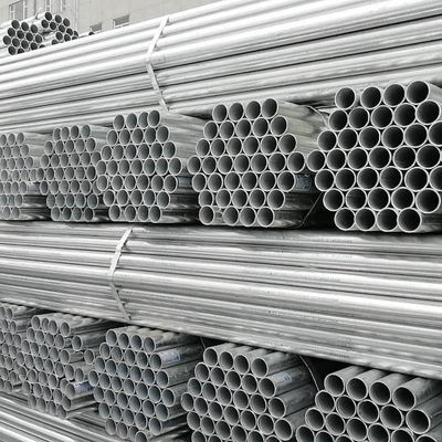 Hollow Section Galvanized Steel Pipe ERW GI Tube 6m Length BS1139 EN39
