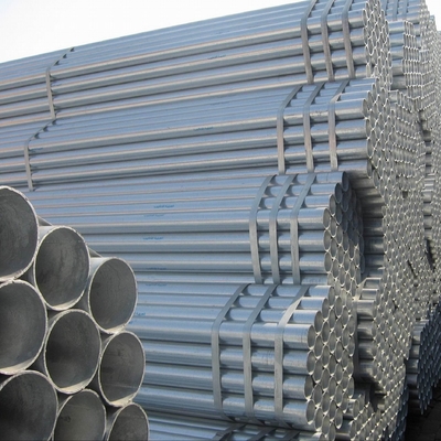 Hollow Section Galvanized Steel Pipe ERW GI Tube 6m Length BS1139 EN39